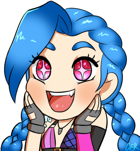 Animated Blue Haired Girl Avatar PNG Image