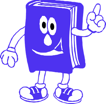 Animated Book Character PNG Image