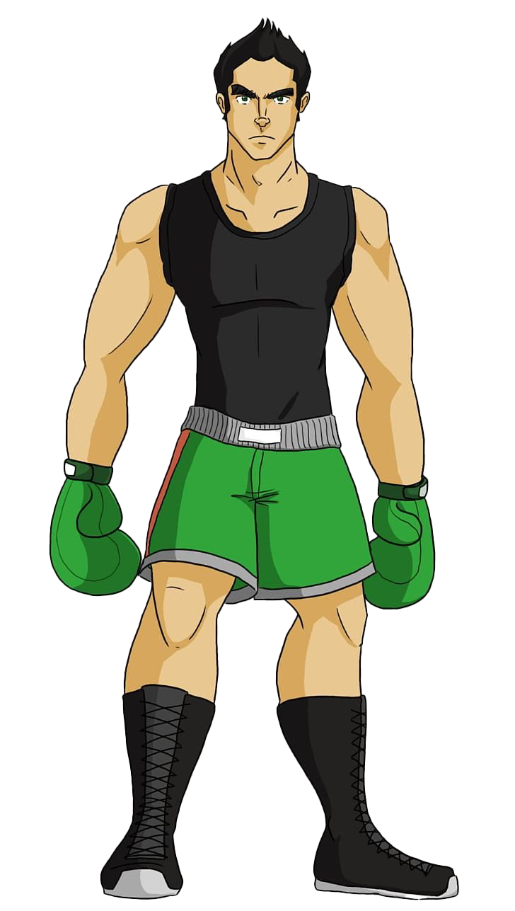 Animated Boxer Standing Pose PNG Image