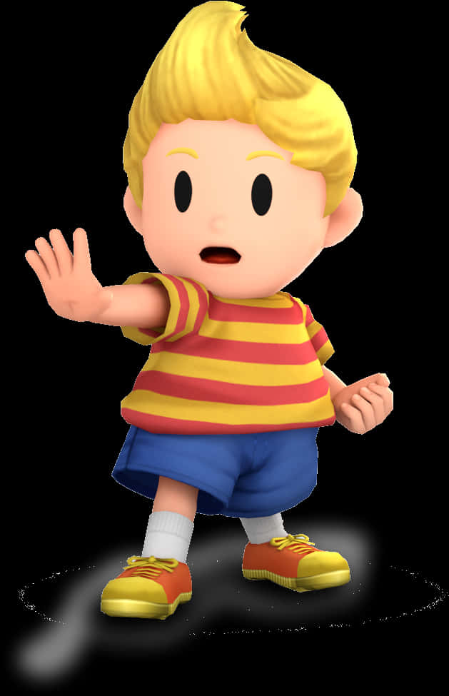 Animated Boy Waving Hello PNG Image