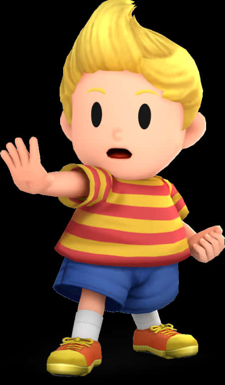 Animated Boy Waving Hello PNG Image