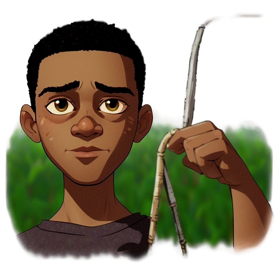 Animated Boy With Sling Portrait PNG Image