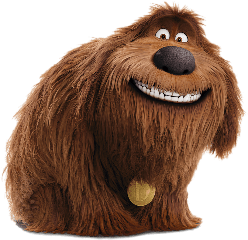 Animated Brown Dog With Ball PNG Image