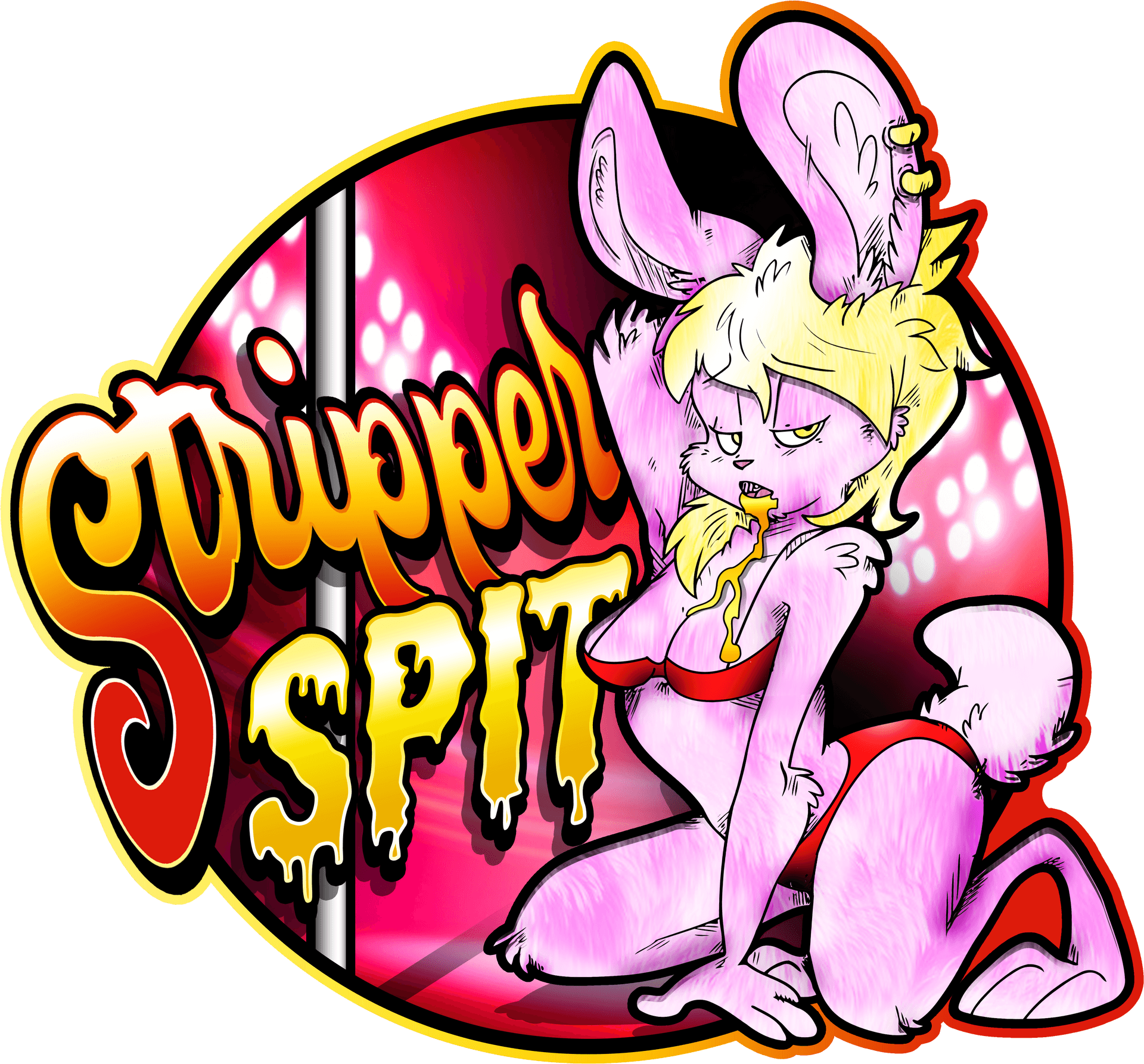 Animated Bunny Stripper Logo PNG Image