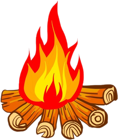 Animated Campfire Graphic PNG Image