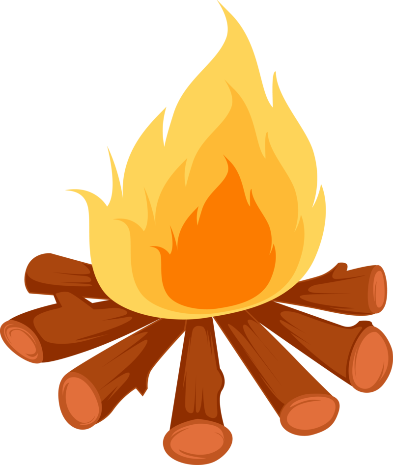 Animated Campfire Illustration.png PNG Image