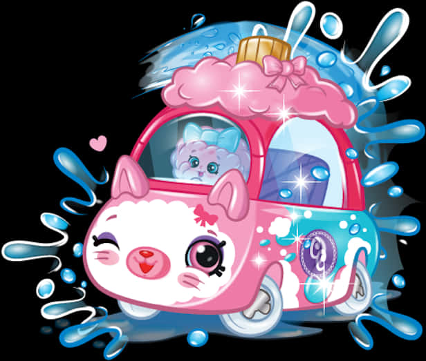 Animated Car Wash Cartoon PNG Image