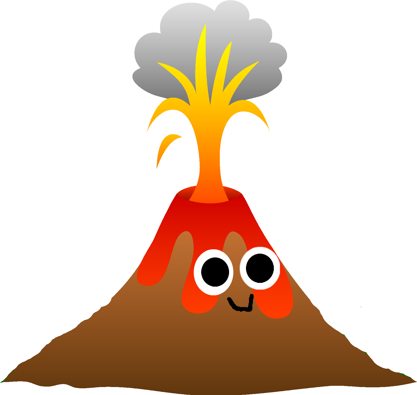 Animated Cartoon Volcano Eruption PNG Image