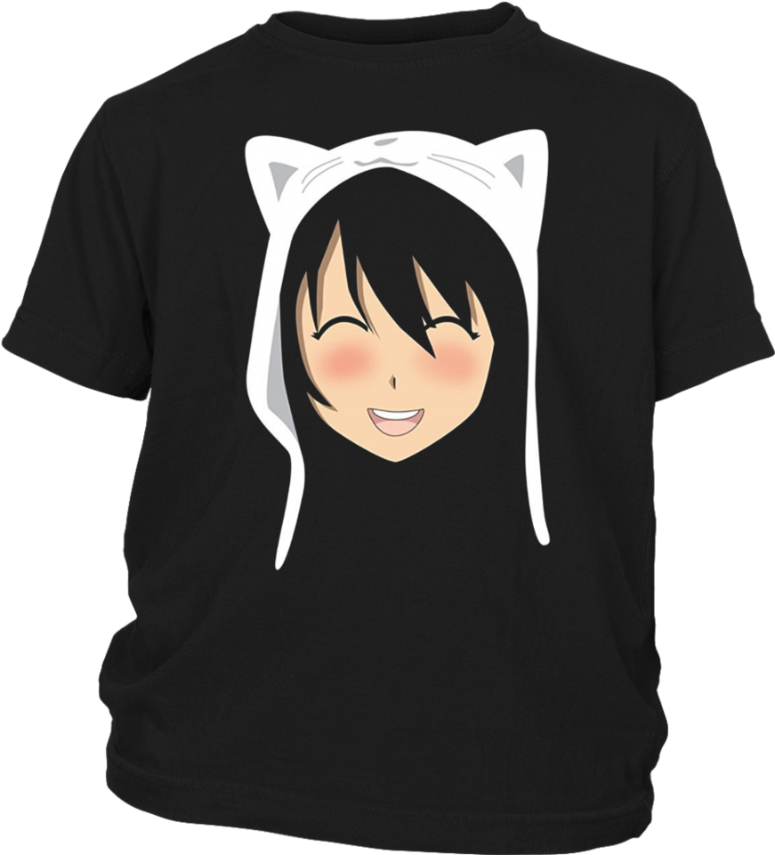 Animated Cat Hoodie Design PNG Image