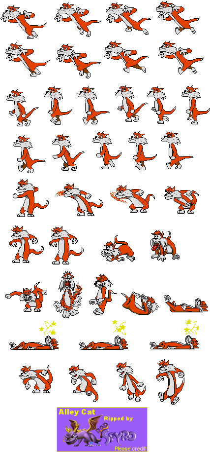 Animated_ Cat_ Sprite_ Sheet PNG Image