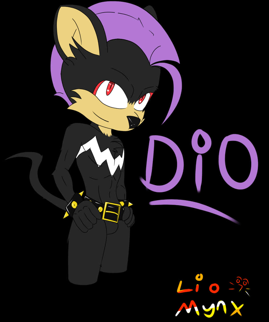 Animated Character Dio Fan Art PNG Image