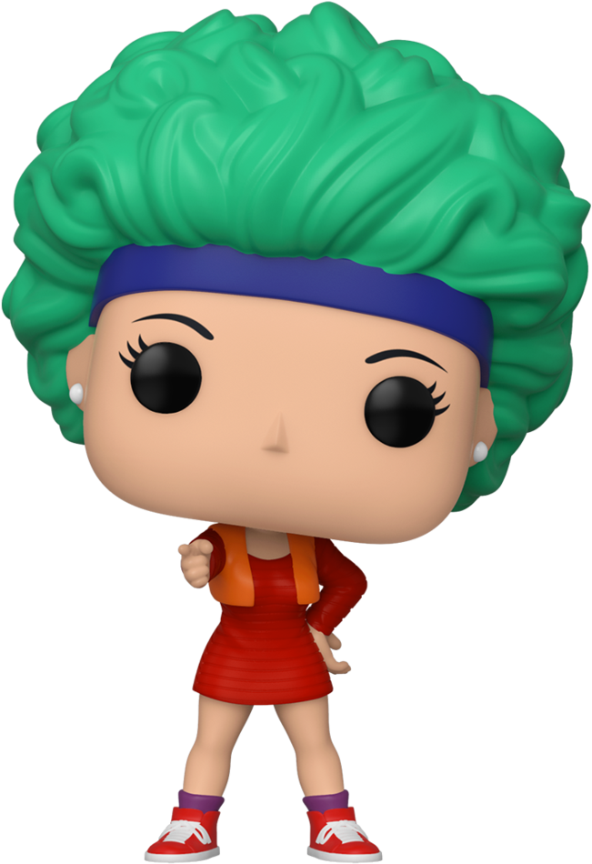 Animated Character Figurinewith Green Hair PNG Image