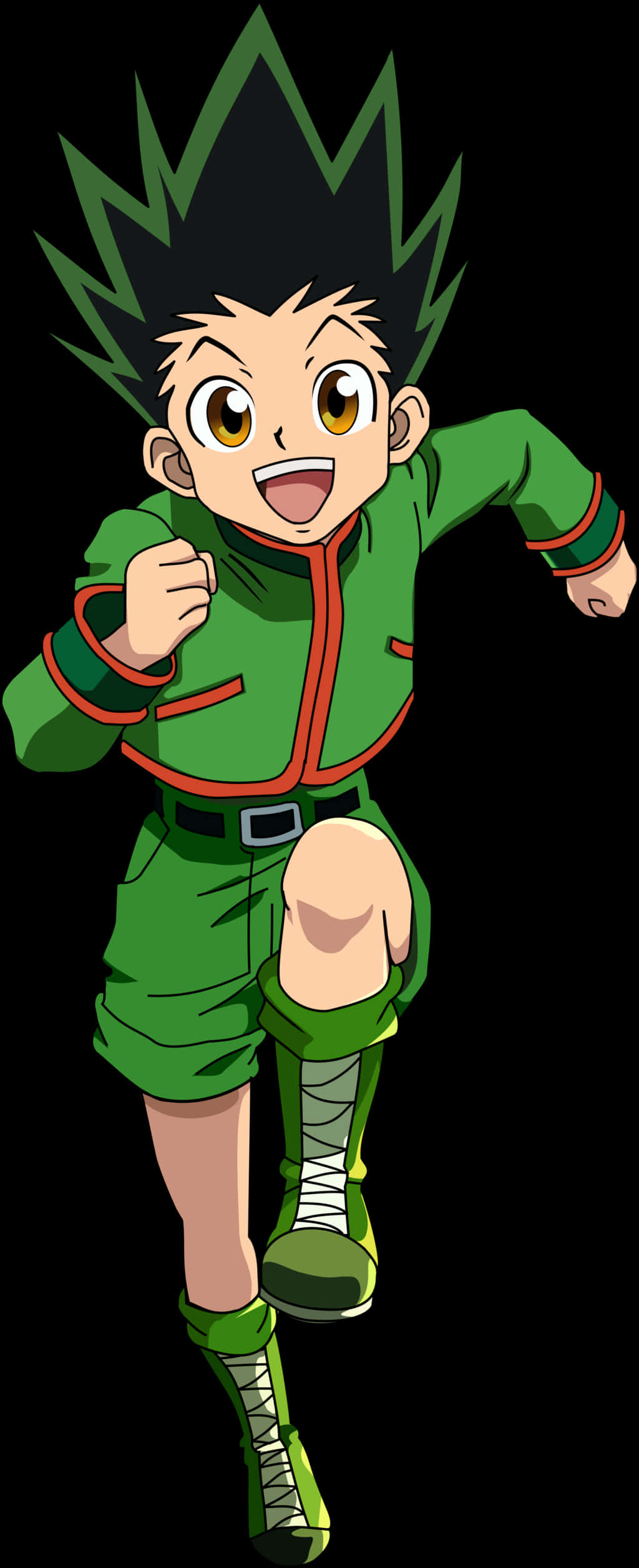 Animated Character Green Outfit PNG Image