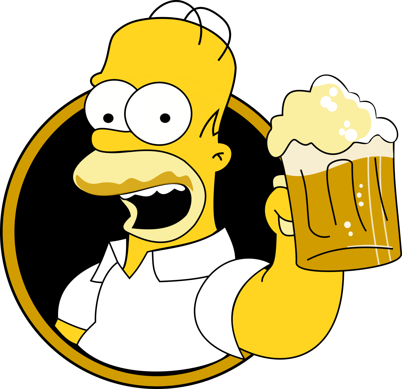 Animated Character Holding Beer Mug PNG Image