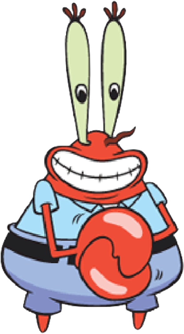 Animated_ Character_ Mr_ Krabs_ Smiling PNG Image