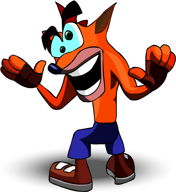 Animated Character Orange Marsupial PNG Image