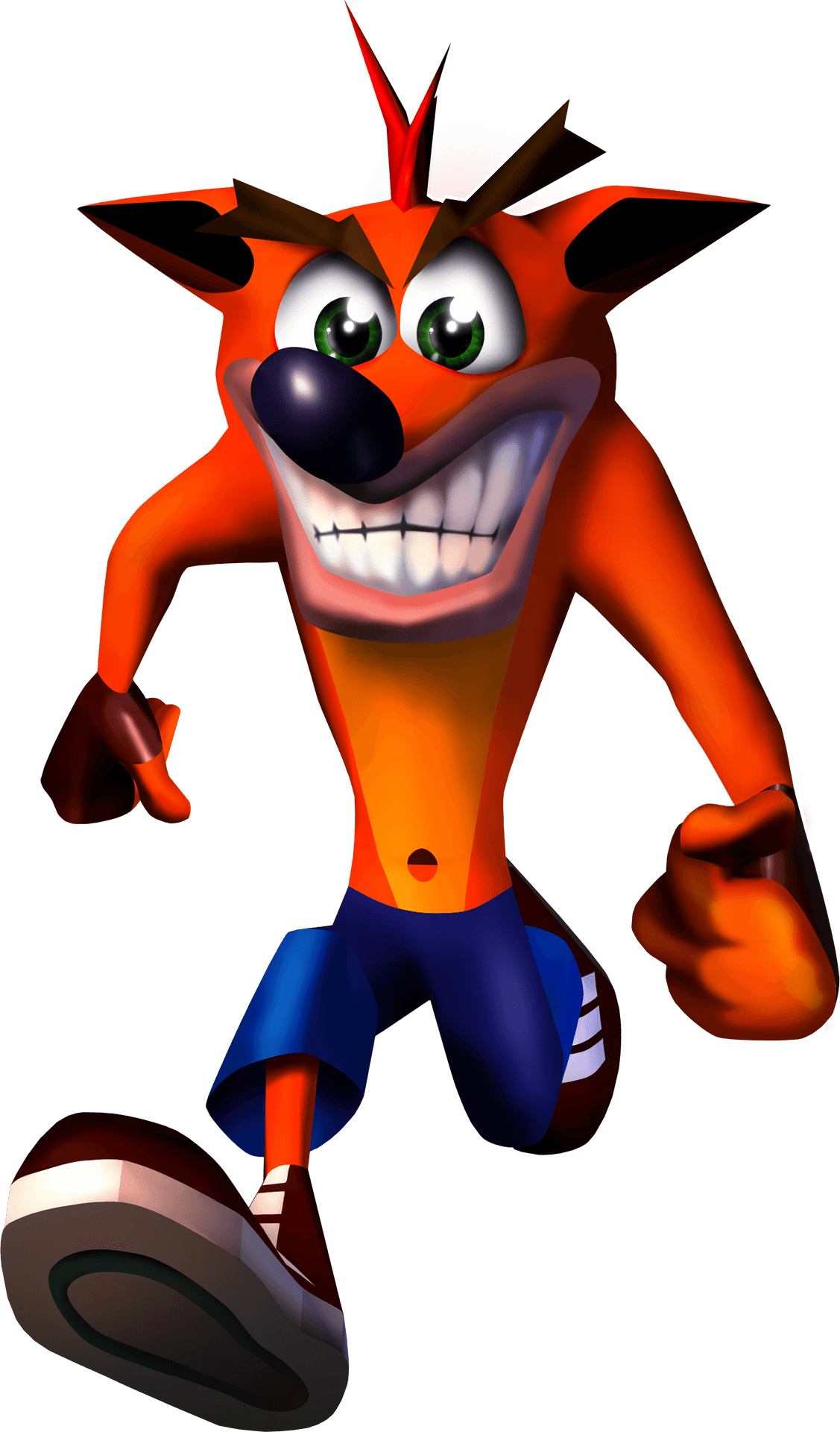 Animated Character Orange Marsupial Jumping PNG Image