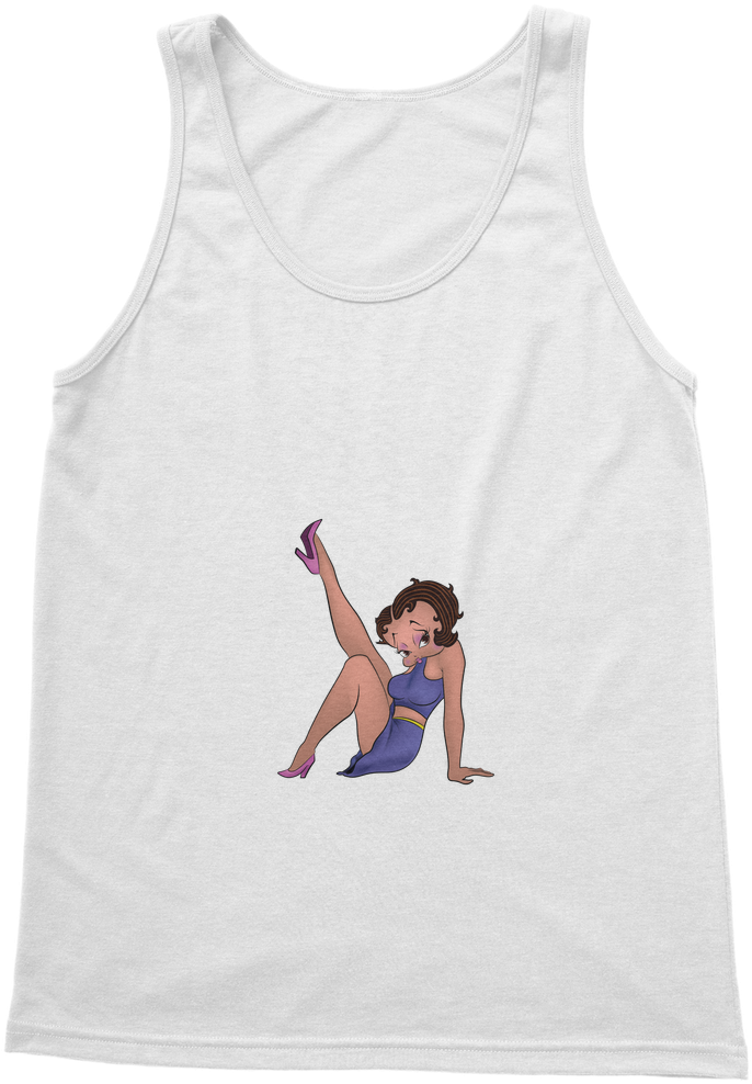 Animated Character Tank Top Design PNG Image