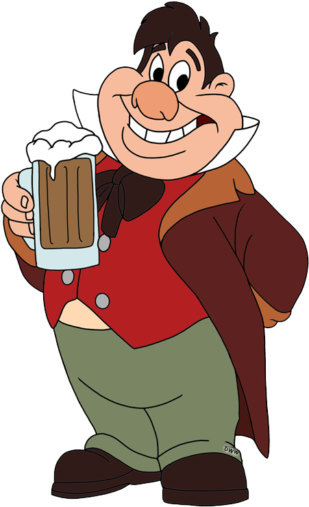 Animated Character With Beer Mug PNG Image