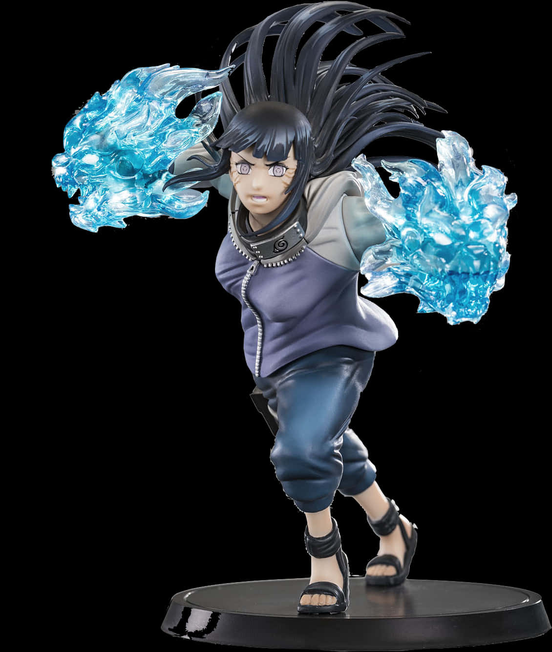 Animated Character With Blue Chakra Beasts PNG Image