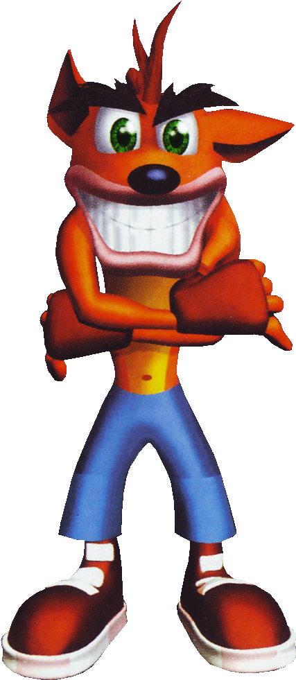 Animated Character With Crossed Arms PNG Image