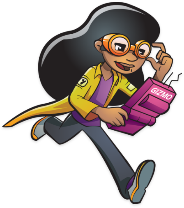 Animated Character With Gizmo Bag PNG Image