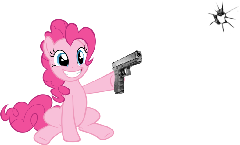 Animated Character With Gunand Bullet Hole PNG Image