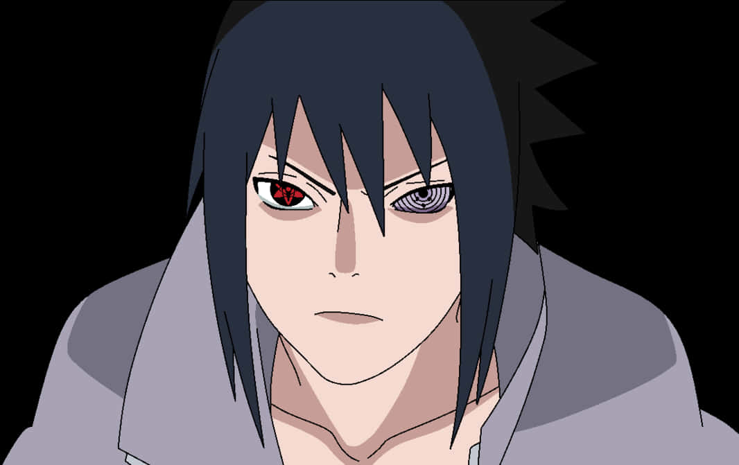 Animated Character With Rinnegan PNG Image