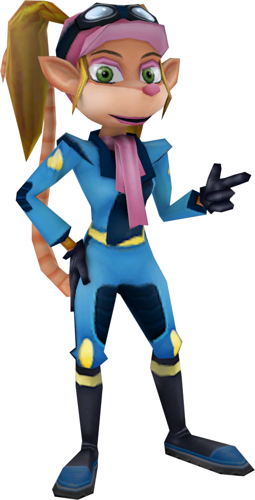 Animated Characterin Blue Outfit PNG Image