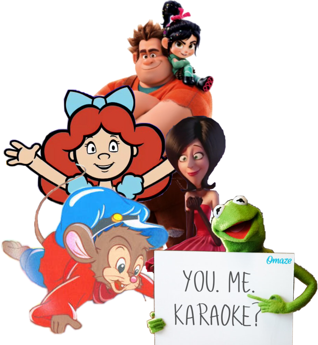 Animated Characters Karaoke Invitation PNG Image