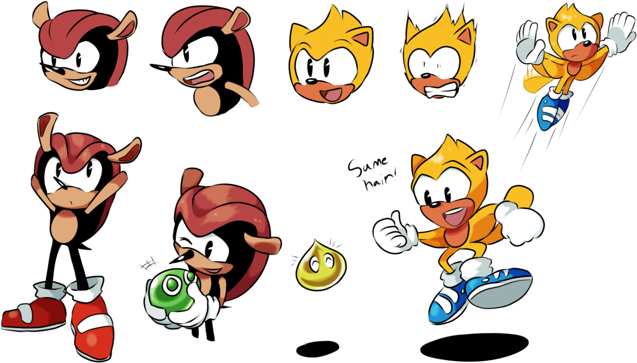 Animated Characters Various Expressionsand Actions PNG Image