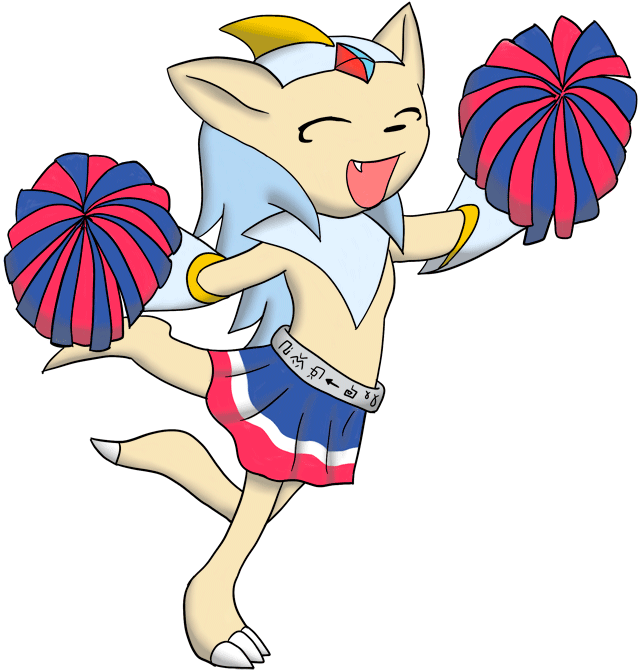 Animated Cheerleader Character PNG Image