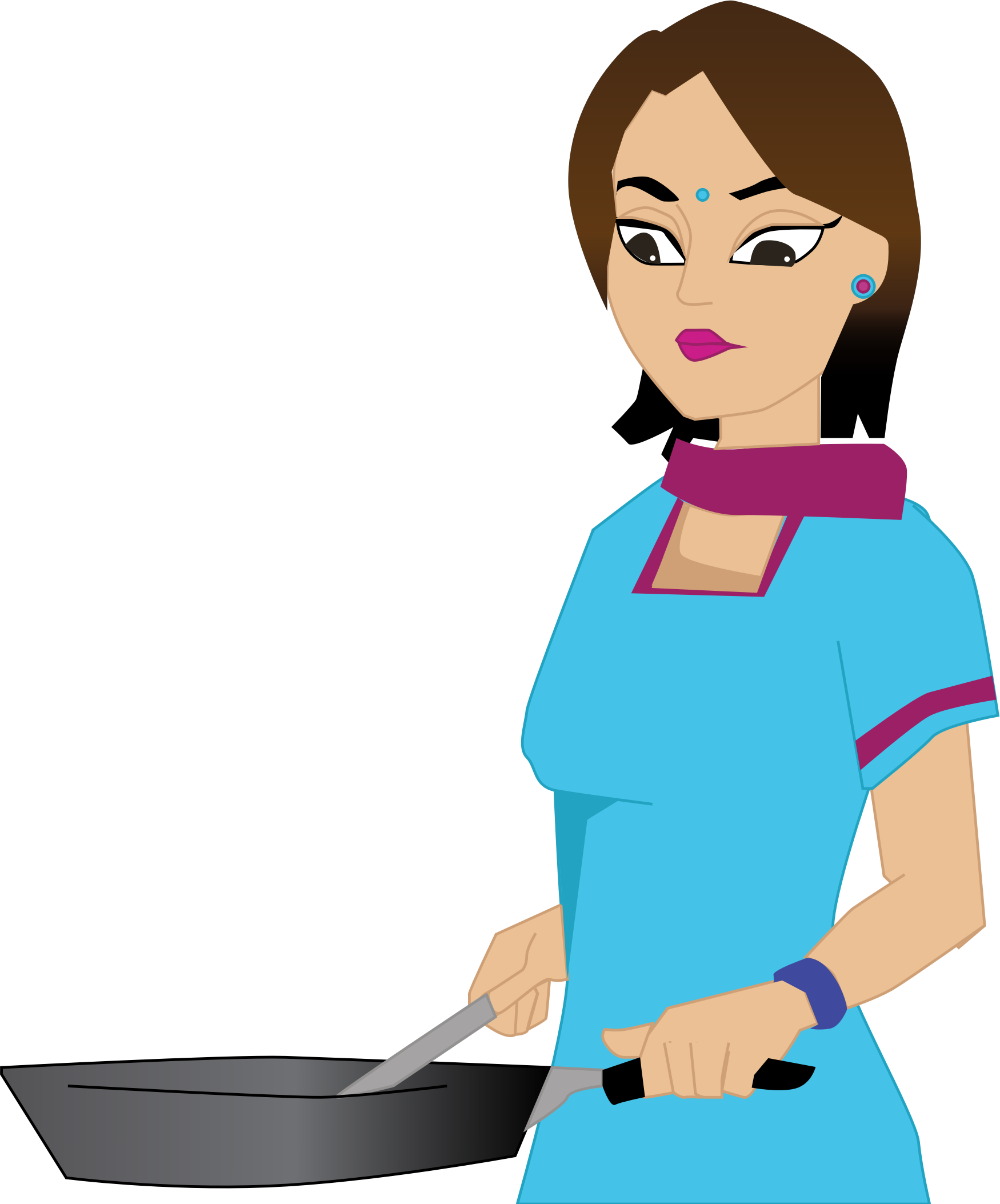 Animated Chef Preparing Meal PNG Image