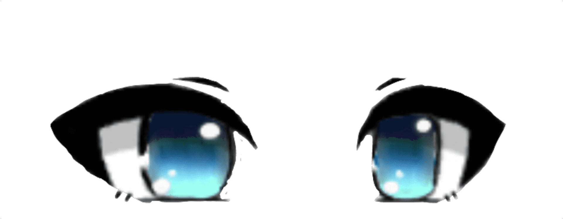 Animated Chibi Eyes Illustration PNG Image