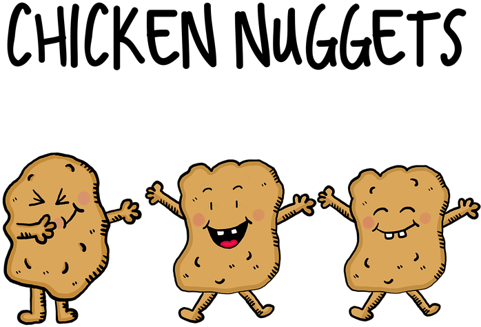 Animated Chicken Nuggets Having Fun PNG Image