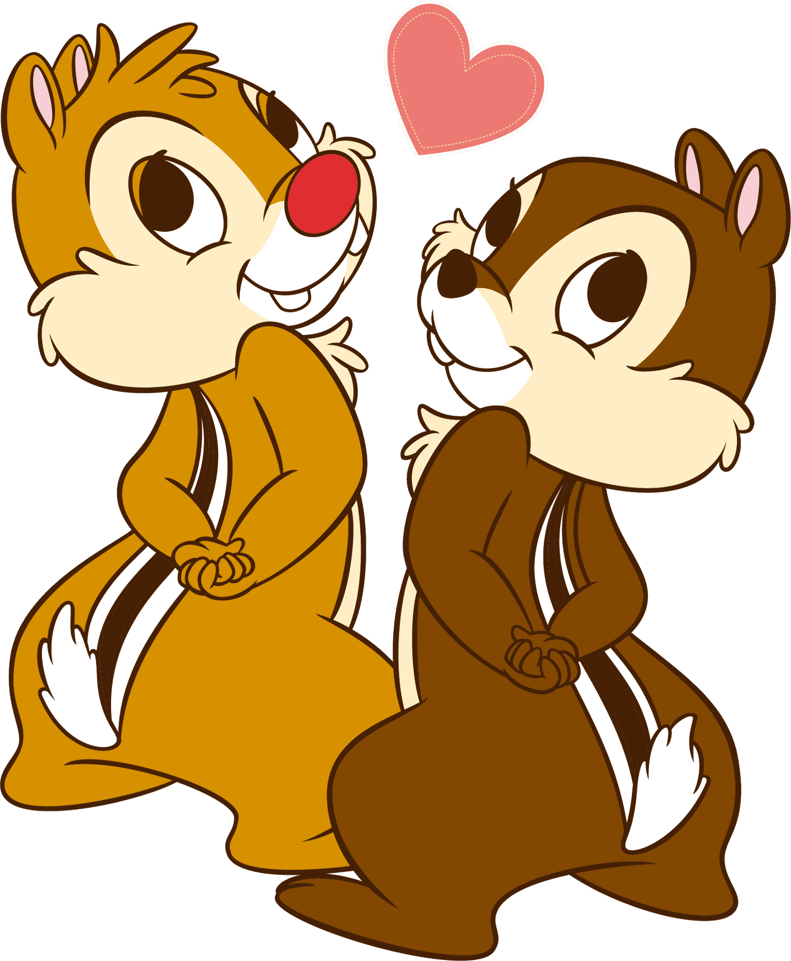 Animated Chipmunk Characters Love PNG Image