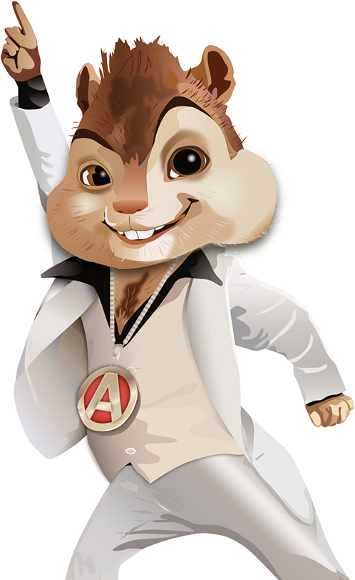 Animated Chipmunk Dancing Pose PNG Image