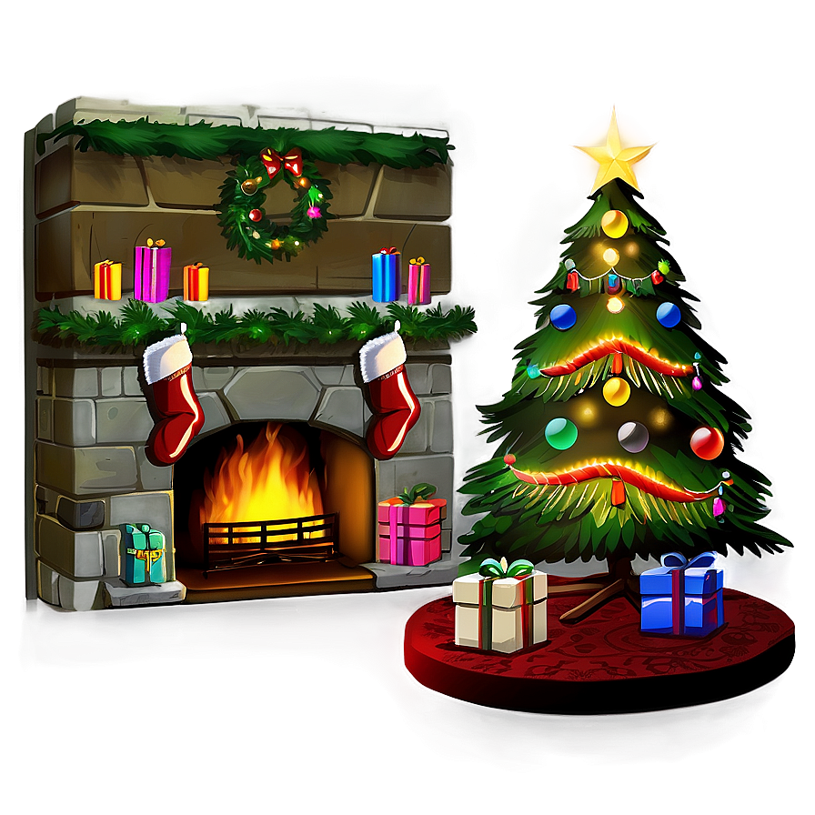 Animated Christmas Fireplace Png 59 PNG Image