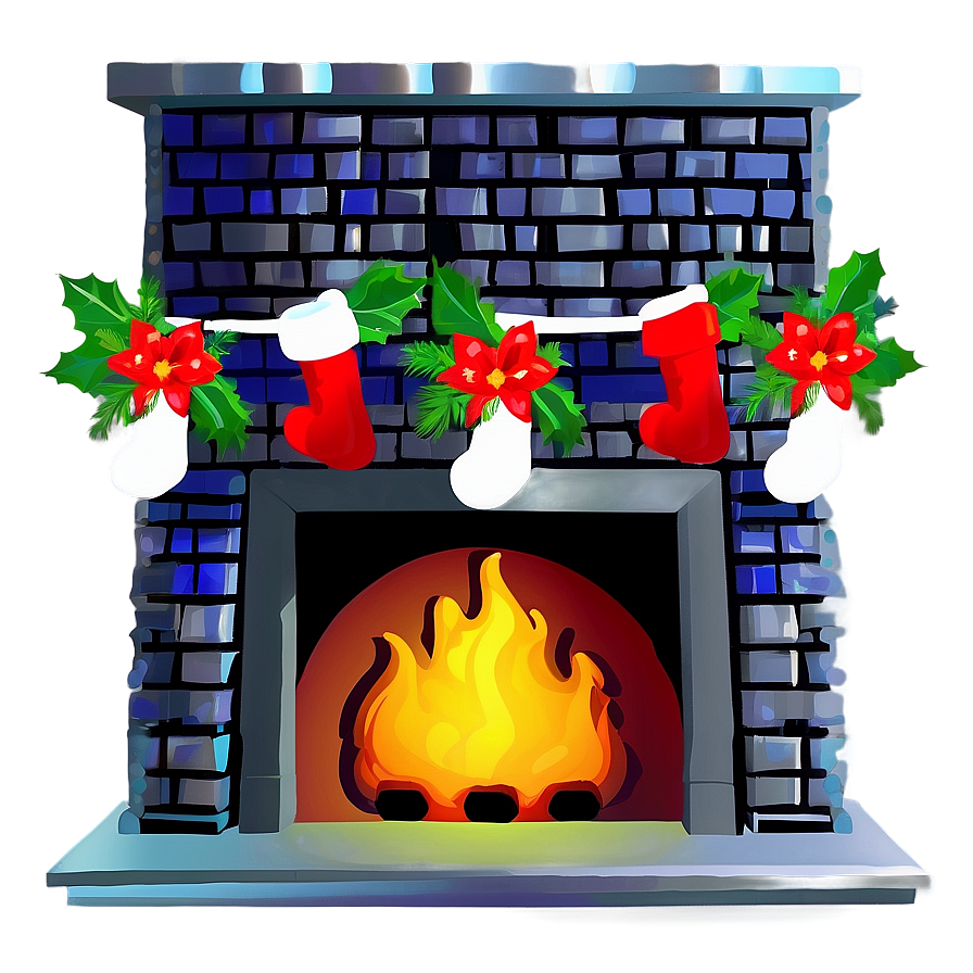 Animated Christmas Fireplace Png Tgo50 PNG Image