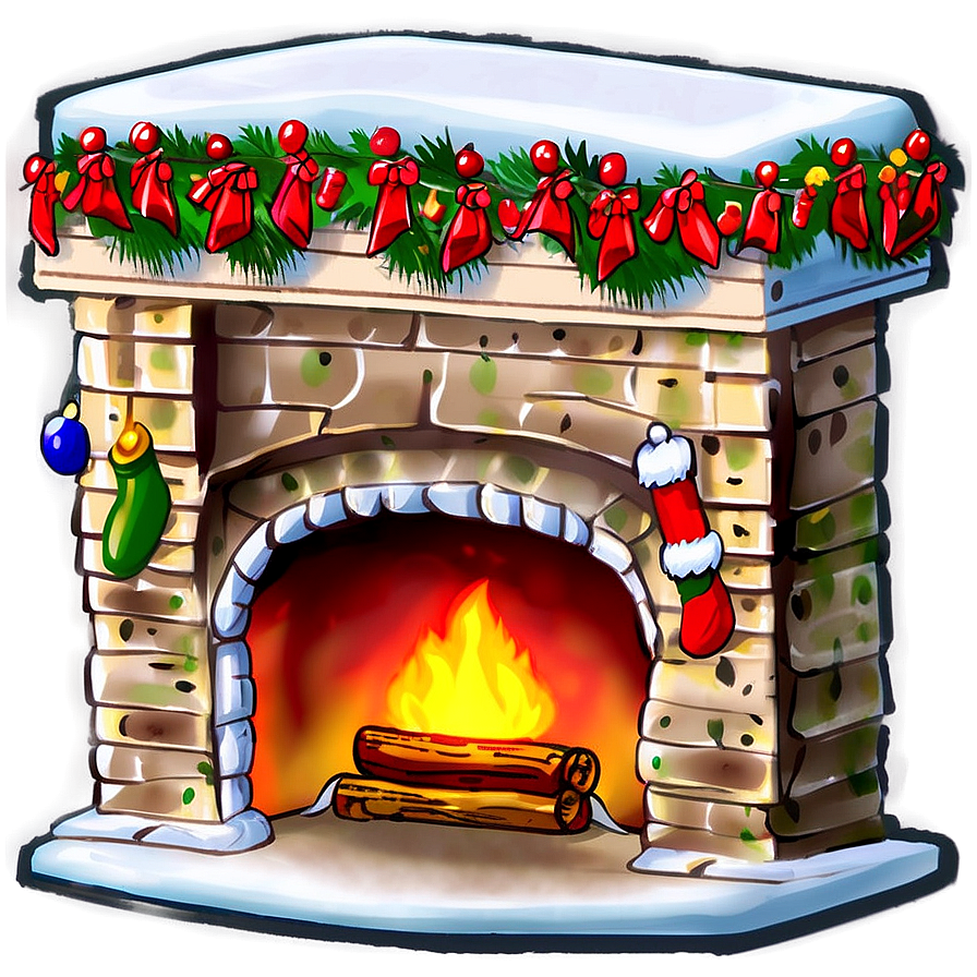 Animated Christmas Fireplace Png Unm PNG Image