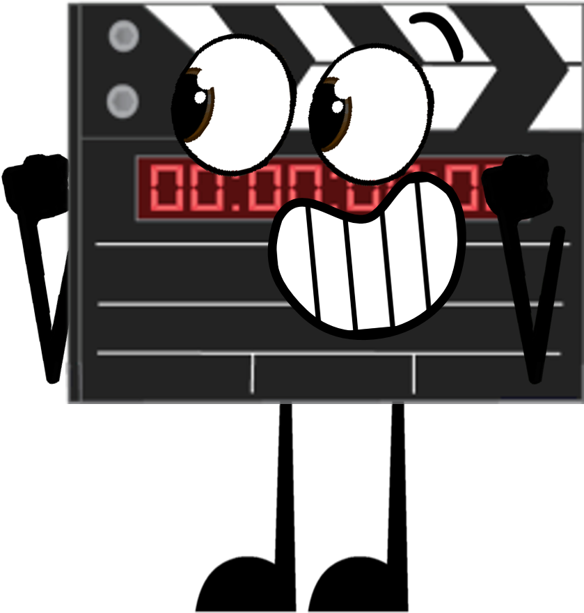 Animated Clapperboard Character PNG Image