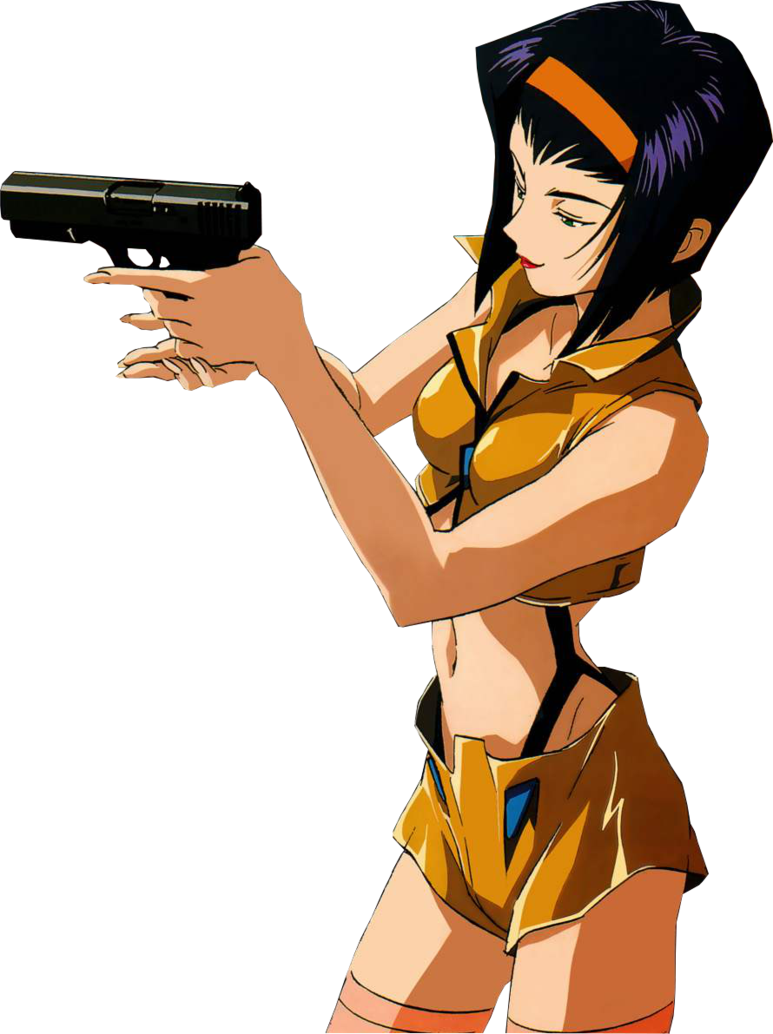 Animated Cowgirl With Gun PNG Image