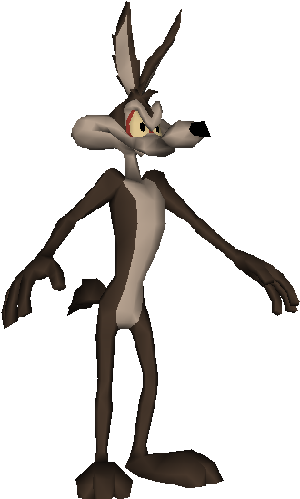 Animated Coyote Character3 D Model PNG Image