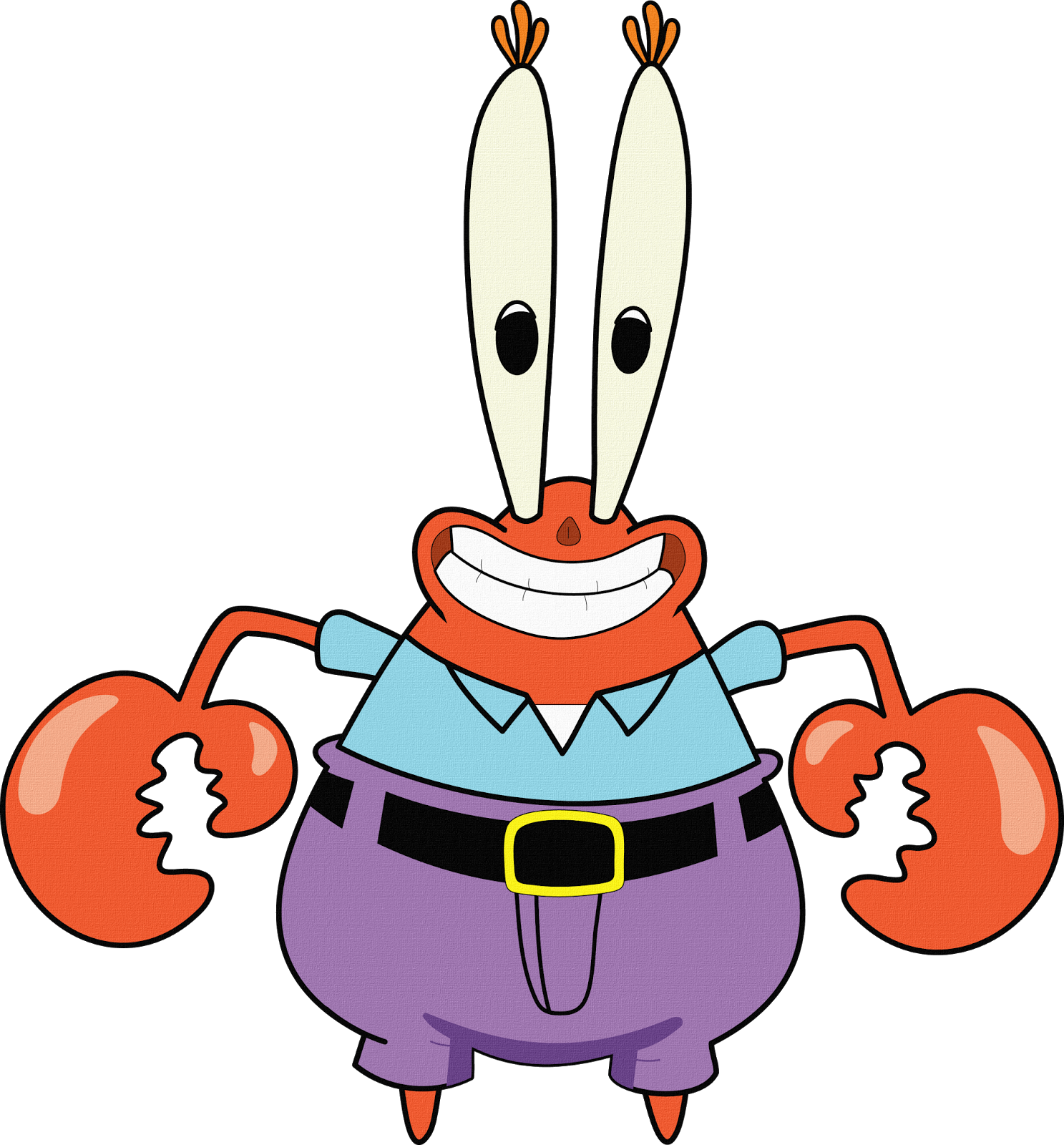 Animated Crab Character Mr Krabs PNG Image