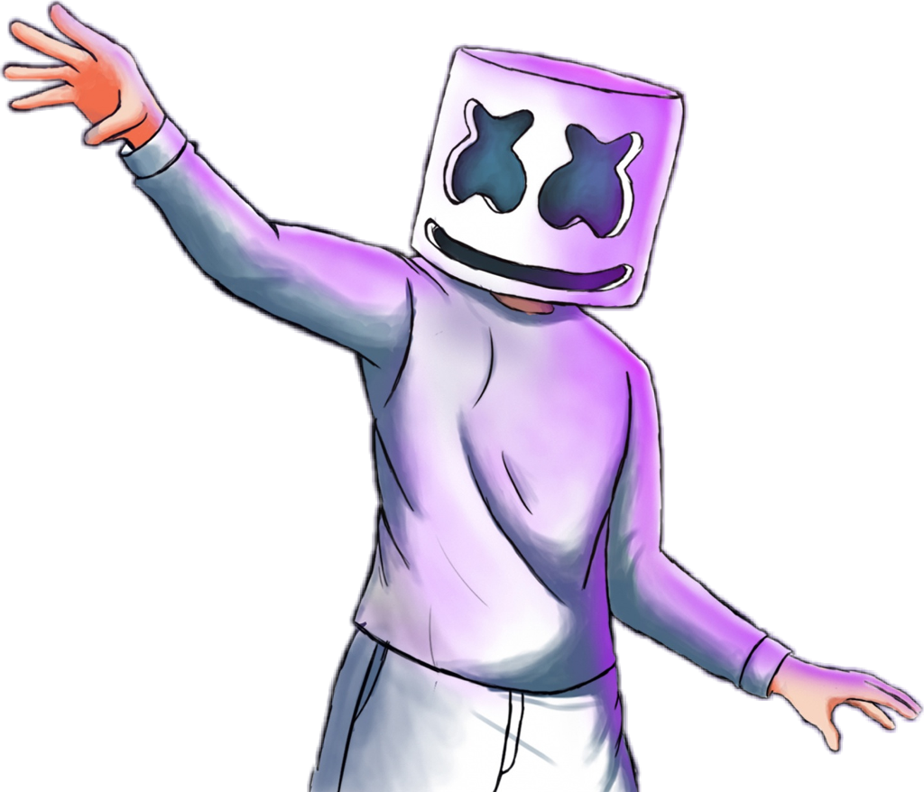 Animated D J Marshmello Waving PNG Image