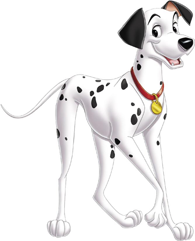 Animated Dalmatian Dog Standing PNG Image