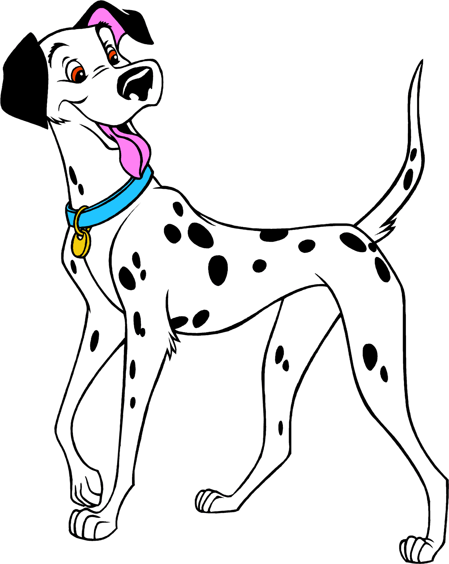 Animated Dalmatian Dog Standing PNG Image