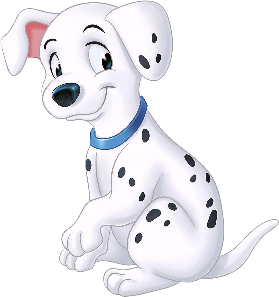 Animated Dalmatian Puppy Sitting PNG Image