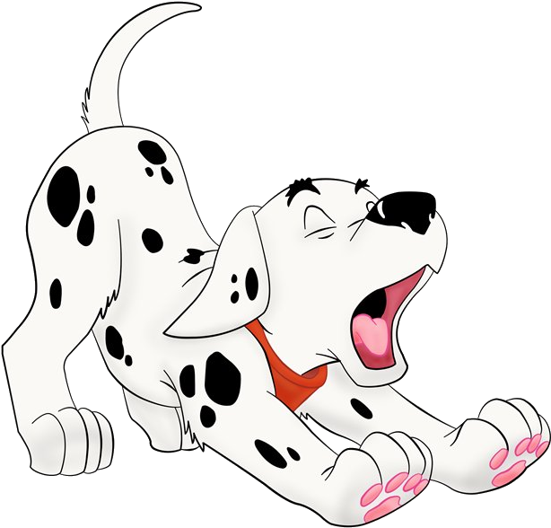 Animated Dalmatian Puppy Yawning PNG Image