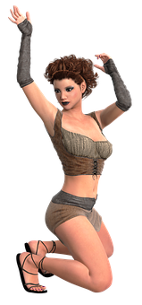 Animated Dancing Woman PNG Image